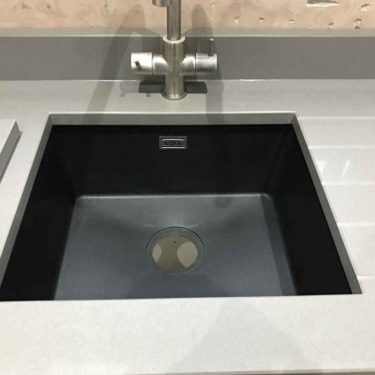 Undermount Sink on grey ceramic